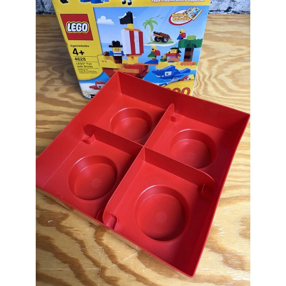 LEGO Bricks & More 4628‎ Fun With Bricks Storage Box & Sorting Lid Only Red